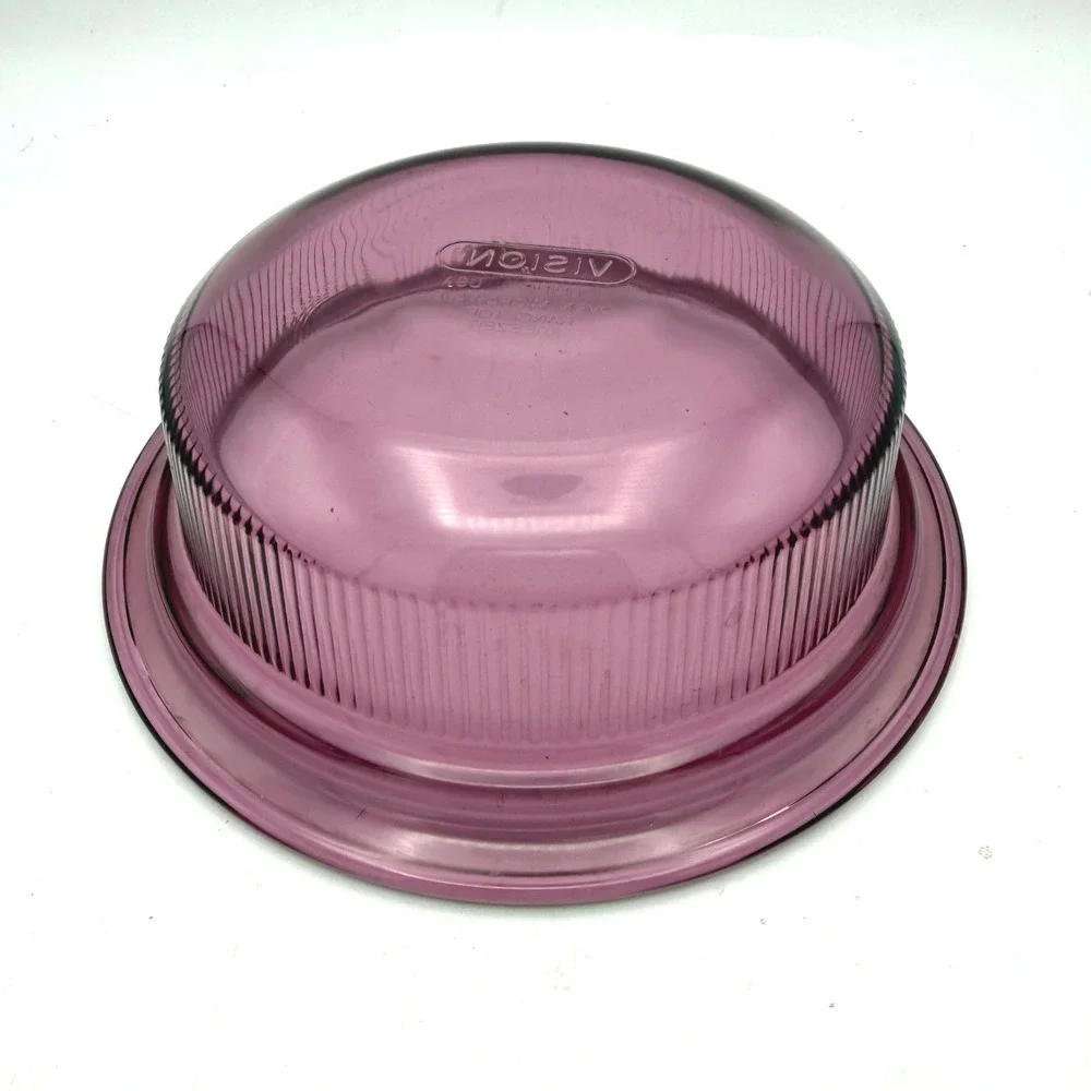 Corning Vision Cookware Lid Unisex 8.5in Cranberry Purple Ribbed Glass V-1.5-C